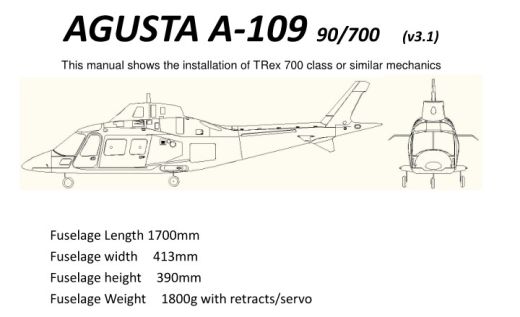 AGUSTA A109 Da Vinci  - 700 Scale